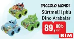 PİCCOLO MONDİ SÜRTMELİ IŞIKLI DİNO ARABALAR OYUNCAK